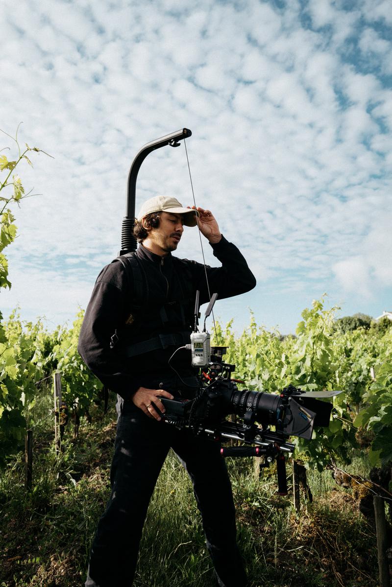 Julien Thiverny DOP taking a rest between rows of vines